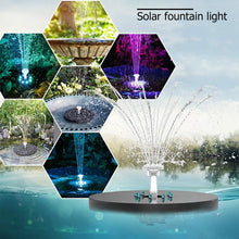 Load image into Gallery viewer, 3.5W Solar Fountain Pump with 6 Fountain Water Styles And LED Lights