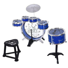 Load image into Gallery viewer, Premium Kids Children's Drum Set Kit Jazz Cymbal Chair Kick Pedal