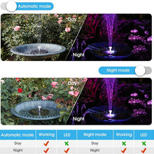 Load image into Gallery viewer, 3.5W Solar Fountain Pump with 6 Fountain Water Styles And LED Lights