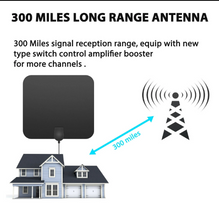 Load image into Gallery viewer, 300 Miles Indoor Digital Amplified HDTV Antenna W/ Signal Booster