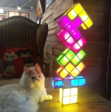 Load image into Gallery viewer, LED Retro Gamer Stackable Creative Tetris Lamp