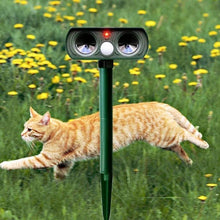 Load image into Gallery viewer, Solar Power Ultrasonic Animal Pest Repeller Infrared Sensor Waterproof Animal Deterrent