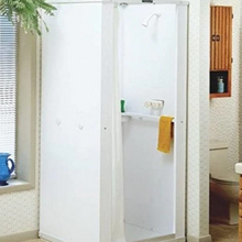 Load image into Gallery viewer, 32 in x 32 in Portable Compact Mobile Home Stand Up Shower Stall Kit