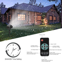 Load image into Gallery viewer, Christmas Falling Snow Flake Led Light Projector For Outdoor And Indoor