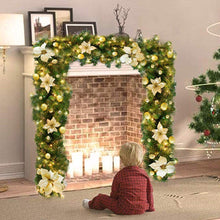 Load image into Gallery viewer, Premium Pre-Lit Indoor / Outdoor Stairs Christmas Garland Decoration 9 FT
