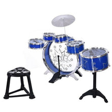 Load image into Gallery viewer, Premium Kids Children's Drum Set Kit Jazz Cymbal Chair Kick Pedal