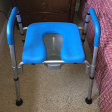 Load image into Gallery viewer, Heavy Duty Adjustable Handicap Raised Toilet Seat Riser With Arms