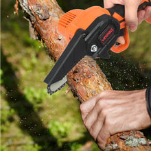 Load image into Gallery viewer, Battery Powered Cordless Electric Mini Tree Branch Chainsaw