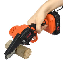 Load image into Gallery viewer, Battery Powered Cordless Electric Mini Tree Branch Chainsaw