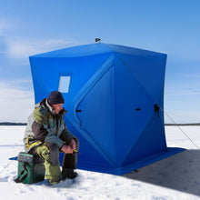 Load image into Gallery viewer, Heavy Duty Insulated Pop Up Winter Ice Fishing Camping Tent Shanty