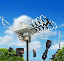Load image into Gallery viewer, 250 Miles Outdoor Digital Amplified HDTV Antenna, Motorized 360° Rotation W/ Pole