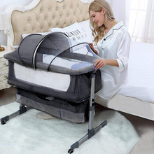 Load image into Gallery viewer, Baby Bedside Bassinet Sleeper Crib