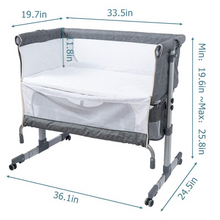 Load image into Gallery viewer, Baby Bedside Bassinet Sleeper Crib