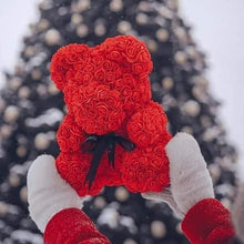 Load image into Gallery viewer, Romantic Rose Teddy Bear | 9" Luxurious Red Bear - Until Times Up