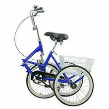 Load image into Gallery viewer, Folding Adult Three Wheel Tricycle Bike With Basket 20"
