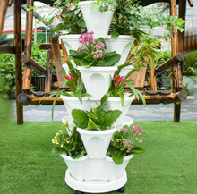 Load image into Gallery viewer, Stand Stacking Planters Strawberry Planting Pots