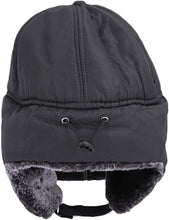Load image into Gallery viewer, Premium Mens Winter Cold Weather Snow Hat With Ear Flaps And Brim