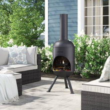 Load image into Gallery viewer, Premium Steel Outdoor Garden Patio Wood Burning Chiminea Fireplace Pit 5FT