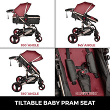 Load image into Gallery viewer, Red Baby Stroller Foldable Pram Car Seat - Until Times Up