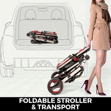 Load image into Gallery viewer, Red Baby Stroller Foldable Pram Car Seat - Until Times Up