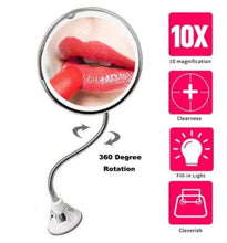 Load image into Gallery viewer, 10X Magnifying LED Lighted Flexible Mirror