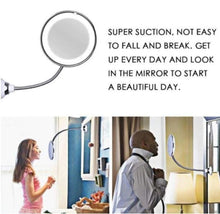 Load image into Gallery viewer, 10X Magnifying LED Lighted Flexible Mirror