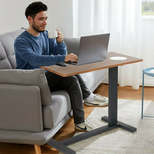 Load image into Gallery viewer, Wooden Height Adjustable Slide Under Couch Laptop Dining Side Table