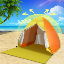 Load image into Gallery viewer, Family-Size Pop Up Outdoor Sun Shelter Beach Shade Tent Canopy