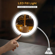 Load image into Gallery viewer, 10X Magnifying LED Lighted Flexible Mirror