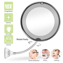Load image into Gallery viewer, 10X Magnifying LED Lighted Flexible Mirror