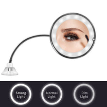 Load image into Gallery viewer, 10X Magnifying LED Lighted Flexible Mirror