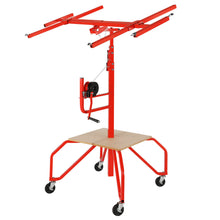 Load image into Gallery viewer, Portable Four Wheel Drywall Sheetrock Ceiling Panel Hoist Lift