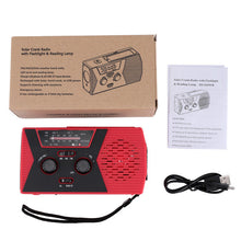 Load image into Gallery viewer, Solar Powered Emergency Hand Crank Weather Alert Radio 2000mAh