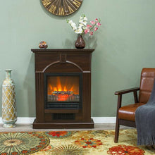 Load image into Gallery viewer, Standing Indoor Electric 3D Flame Log Fire Place Mantel 28"