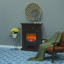 Load image into Gallery viewer, Standing Indoor Electric 3D Flame Log Fire Place Mantel 28"