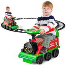 Load image into Gallery viewer, Kid's Rechargeable Ride On Toy Train And Track Set 6V