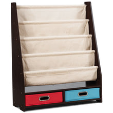 Load image into Gallery viewer, Kids Wooden Multi Tier Playroom Bookshelf Toy Organizer Rack