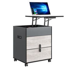 Load image into Gallery viewer, Modern Solid Wood Bedside Nightstand Swivel Laptop Work Table