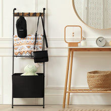 Load image into Gallery viewer, Wall Mounted Black Metal Quilt Blanket Throw Ladder Rack