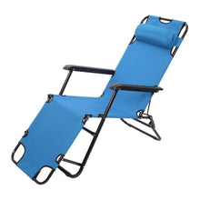 Load image into Gallery viewer, Heavy Duty Portable Reclining Folding Beach Sun Lounge Chair