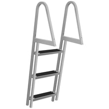 Load image into Gallery viewer, Heavy Duty Aluminum In Ground Pool Boat Deck Ladder Steps
