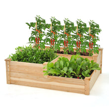 Load image into Gallery viewer, Raised Wooden Vegetable Herb Flower Garden Multi Planter Box
