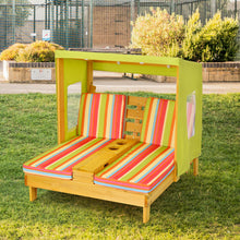 Load image into Gallery viewer, Kids Outdoor Cushioned Pool Beach Double Chaise Lounger Chair