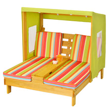 Load image into Gallery viewer, Kids Outdoor Cushioned Pool Beach Double Chaise Lounger Chair