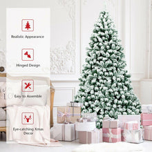 Load image into Gallery viewer, 7.5Ft Pre-Lit Premium Snow Flocked Hinged Artificial Christmas Tree With 550 Lights - Until Times Up