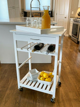 Load image into Gallery viewer, Rolling Bar Cart
