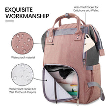 Load image into Gallery viewer, USB Baby Diaper Bag With Feeding Bottle Bag - Until Times Up