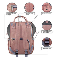 Load image into Gallery viewer, USB Baby Diaper Bag With Feeding Bottle Bag - Until Times Up