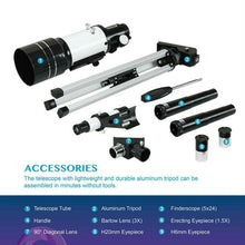 Load image into Gallery viewer, Professional Astronomical 150x Magnification Refracting Telescope 300/70mm With Tripod Phone Adapter - Until Times Up