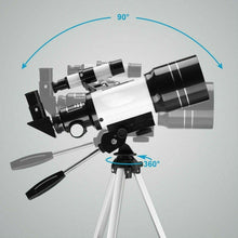 Load image into Gallery viewer, Professional Astronomical 150x Magnification Refracting Telescope 300/70mm With Tripod Phone Adapter - Until Times Up